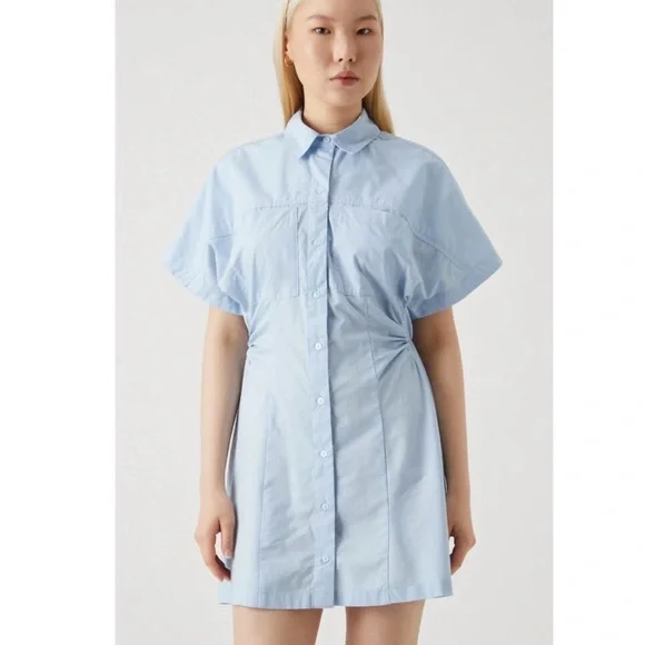 2/$40 NWT Abercrombie & Fitch Button Down Ruched Dress - Picture 1 of 10